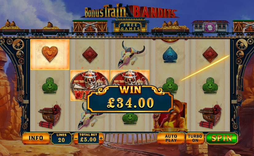 Bonus Train Bandits Slot Wins