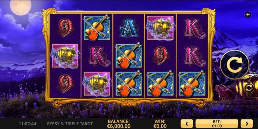 Gypsy 3 Triple Tarot Slot Gameplay