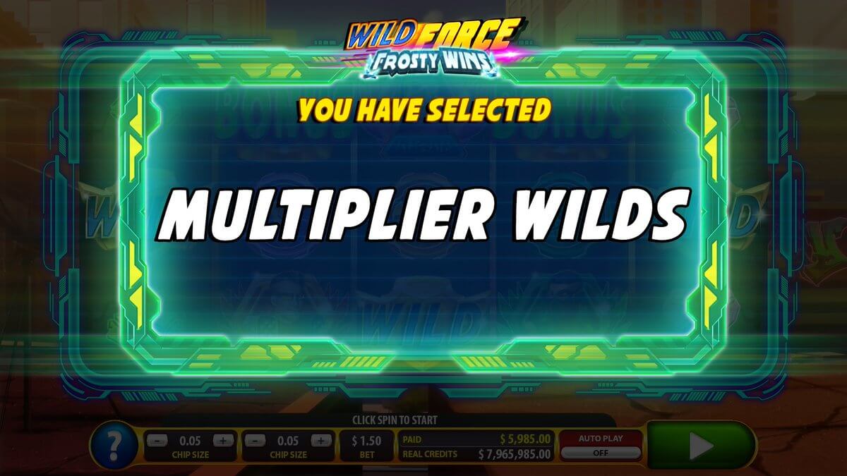 Wild Force Frosty Wins Slot Bonuses