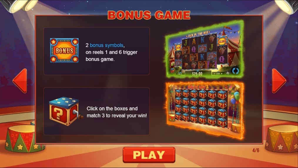 Jack in the Box Bonus Game